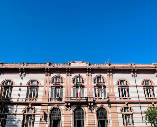 front entrance of an Italian university