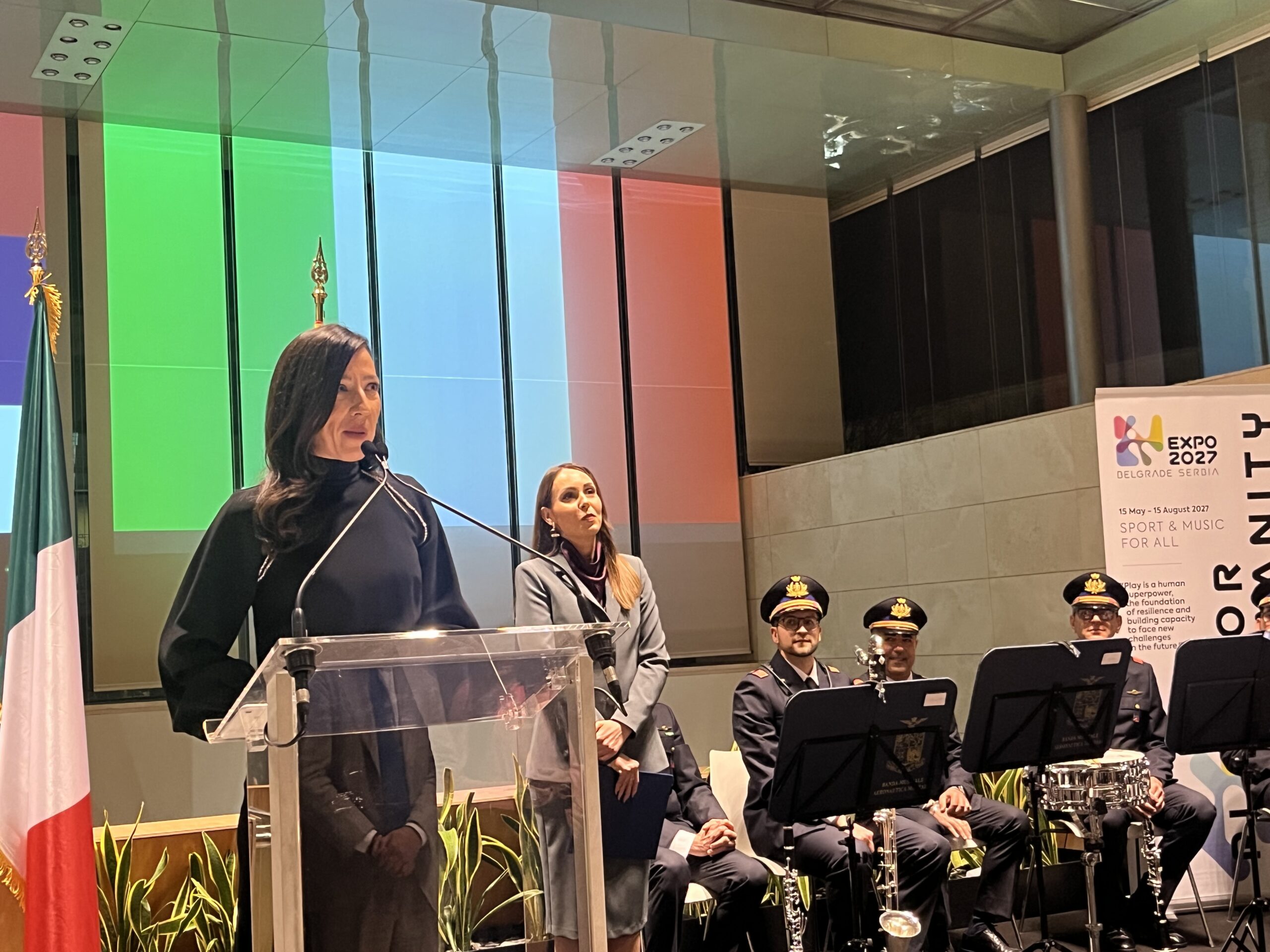Welcome Association Italy at the Reception for the National Day of the Republic of Serbia