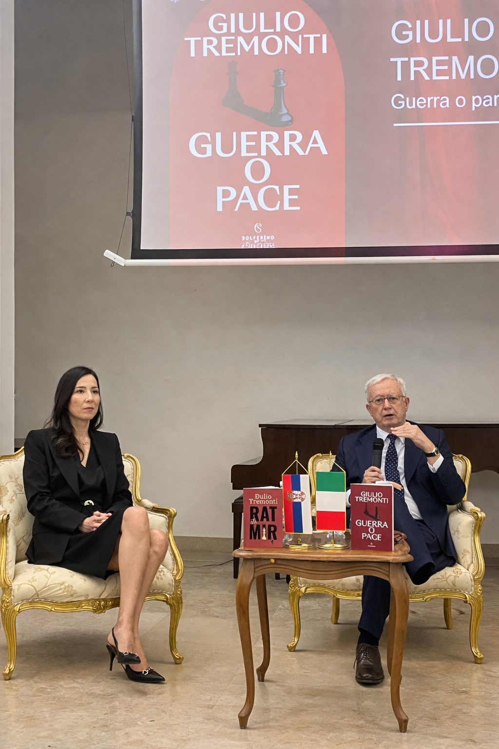At the Embassy of Serbia in Rome the presentation of the book “War or Peace” by Giulio Tremonti: a discussion on the major European and international scenarios
